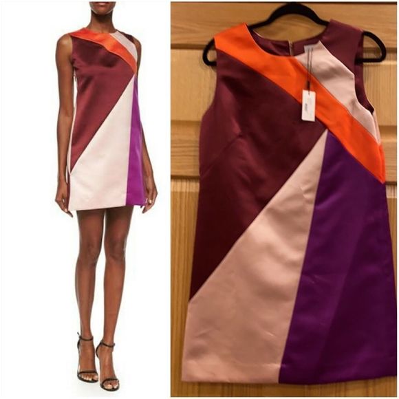 Milly Peau de Soie Seamed Shift Dress - Picture 3 of 8